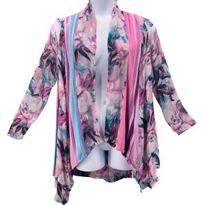Soft‎ Surroundings Floral Cardigan Purple Large